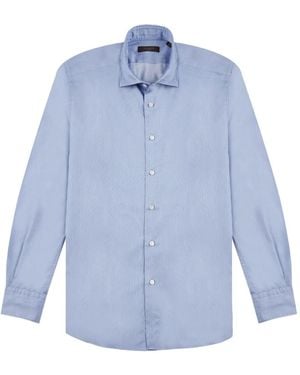 Glanshirt Button-Up Cotton Shirt - Blue