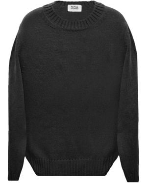 Alpha Studio Round-neck sweater - Negro