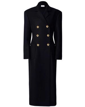 Violante Nessi Double-Breasted Coat - Black
