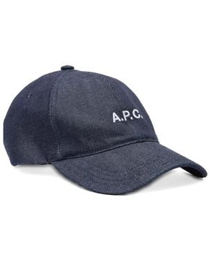 A.P.C. Charlie Baseballkappe - Blau