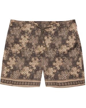 Orlebar Brown Bulldog Badeshorts Mit Paisley-Print - Braun