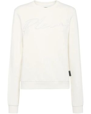 Philipp Plein Sudadera Con Logo Bordado - Blanco