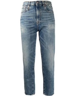 R13 High-Waist Cropped Jeans - Blue