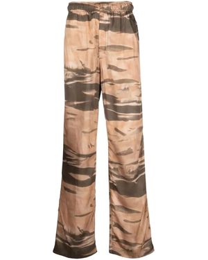 DIESEL Camouflage Wide-Leg Trousers - Natural