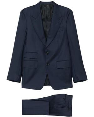 Tom Ford Peak-Lapel Single-Breasted Suit - Blue