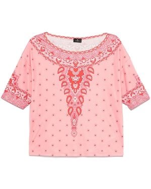 Etro Paisley-Print Blouse - Pink