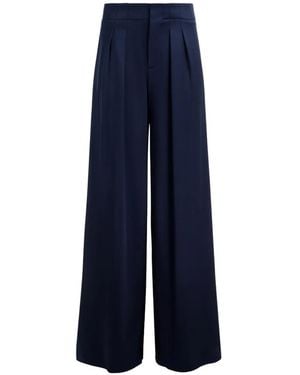 Alice + Olivia Eloise Pleated Wide-Leg Trousers - Blue