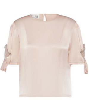 Maison Margiela Tie-Sleeve Top - White
