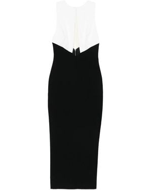 CHRISTIAN BOARO Two-tone Sleeveless Midi Dress - Black