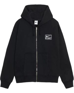 Stussy X Nike Zip-Fastening Hoodie - Black