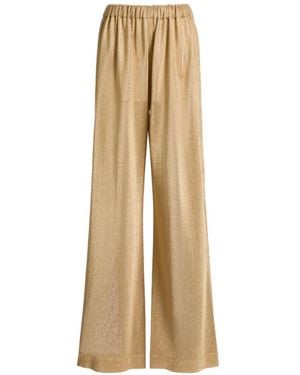 Alberta Ferretti Elasticated-Waistband Pants - Natural