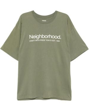 Neighborhood T-Shirt Con Logo - Verde