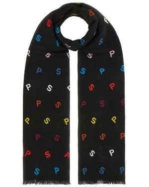 Paul Smith Fringed Scarf - Black