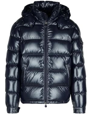 Moncler Maya Hooded Short Down Jacket - Blue