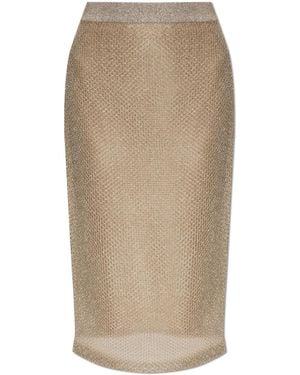 Tory Burch Jupe Mi-Longue À Effet Métallisé - Neutre