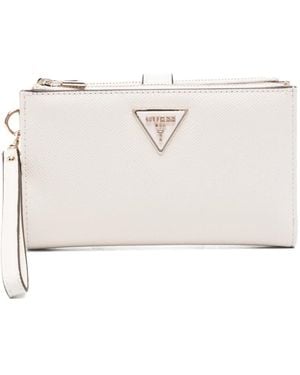 Guess Logo-Plaque Wallet - Natural