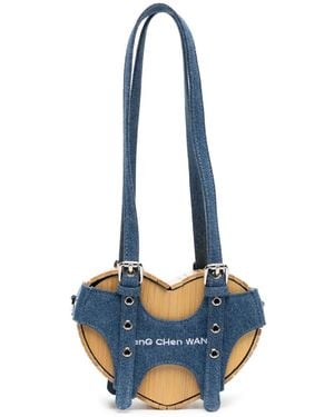 Feng Chen Wang Bolso con logo bordado - Azul