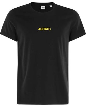Aspesi Text-Print T-Shirt - Black