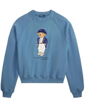 Polo Ralph Lauren Polo Bear Lightweight Fleece Crew-Neck Jumper - Blue