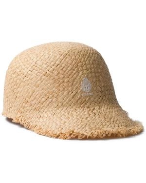 Prada Raffia Baseball Cap - Natural