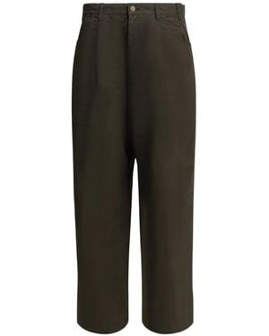 Comme des Garçons Pleated Straight-Leg Trousers - Black
