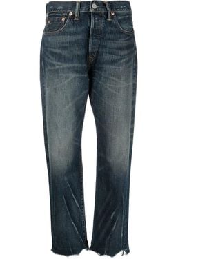 RRL Cropped Straight-Leg Jeans - Blue