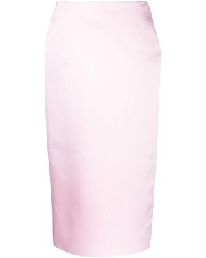 Prada Rear Slit High-Waisted Skirt - Pink
