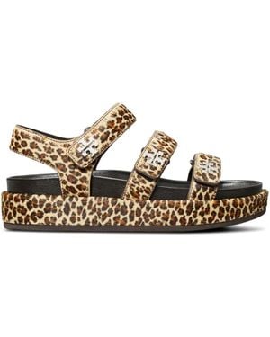 Tory Burch Sandales À Imprimé Léopard - Multicolore