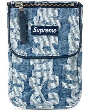 Supreme Jacquard Denim Neck Pouch - Blue