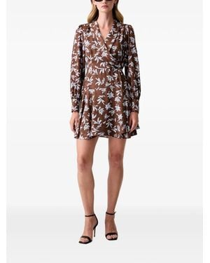 Fracomina Floral-Print Wrap Mini Dress - Multicolor