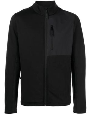 Aztech Mountain Fleecejacke Mit Kontrasteinsätzen - Schwarz