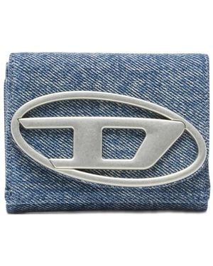 DIESEL Logo-Plaque Wallet - Blue