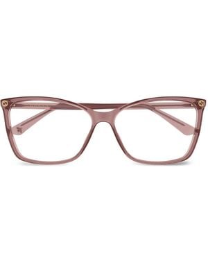 Gucci Square-Frame Glasses - Pink