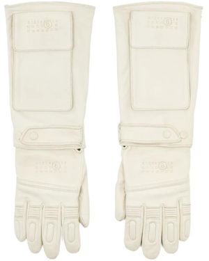 MM6 by Maison Margiela Pocket-Detail Gloves - White