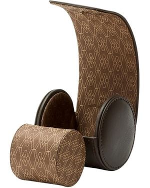 Wolf Gemustertes Earth Single Watch Roll Uhrenetui - Braun