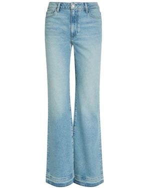 PAIGE Sofia Faded-Effect Flared-Leg Jeans - Blue