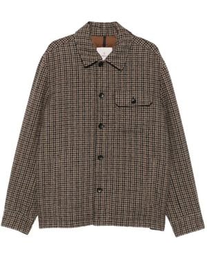 Moncler Norfol Checked Padded Jacket - Brown