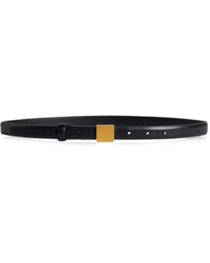 Alberta Ferretti Ceinture En Cuir De Mouton À Boucle Texturée - White