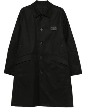 Undercover Abrigo Con Parche Gráfico Y Botones - Negro