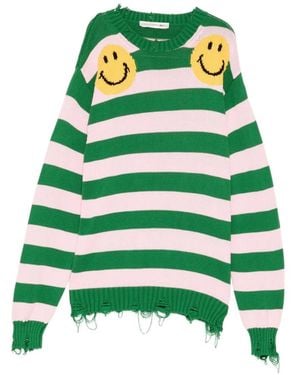 Joshua Sanders Pullover Mit Smiley - Grün