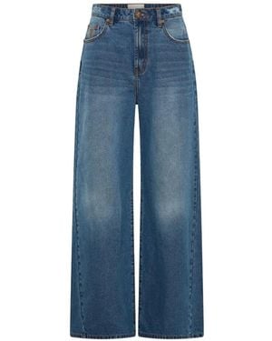 One Teaspoon Jeans A Gamba Ampia Love Machines - Blu