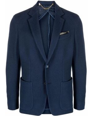 Billionaire Tailored-Fit Single-Breasted Blazer - Blue