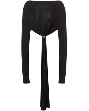 Philosophy Di Lorenzo Serafini Gathered-Detailing Crop Top - Black