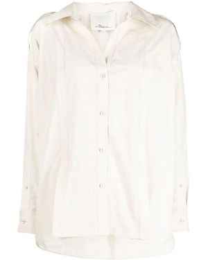 3.1 Phillip Lim Flat-Collar Long-Sleeved Shirt - White