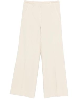 Incotex Pressed-Crease Wide-Leg Pants - White