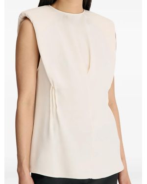 Loulou de Saison Cory Pleat-Detail Top - White