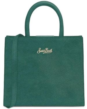 MC2 Saint Barth Medium Suede Top-Handle Tote Bag - Green