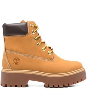 Timberland 55Mm Stone Street Platform Lace-Up Boots - Brown