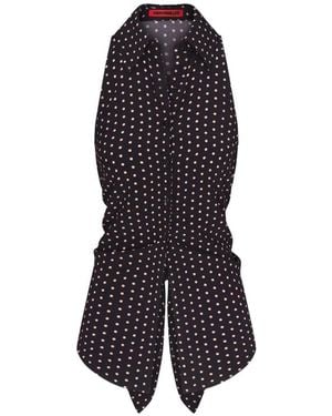 Simon Miller Loch Polka-Dot Sleeveless Shirt - Blue