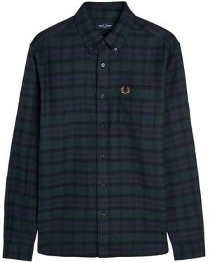 Fred Perry Check-Pattern Shirt - Blue